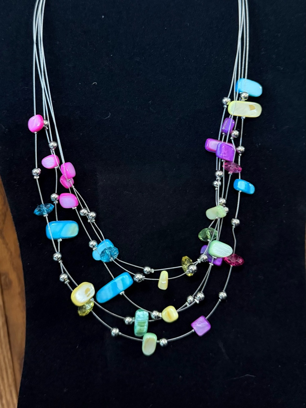 Multi-Color Beaded Multi-Strand Necklace - Women Jewelry